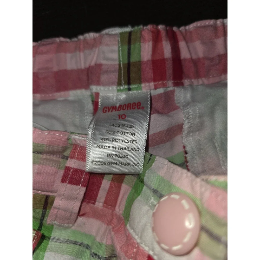 Gymboree watermelon picnic plaid shorts size 10‎